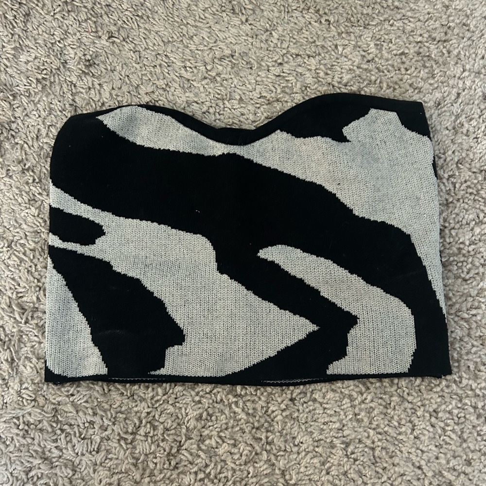Stylish Black and Gray Women's Tube Top